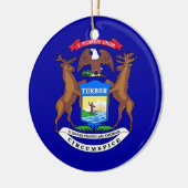Ornament met de vlag van Michigan (Links)