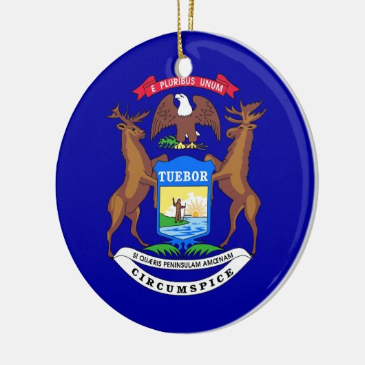 Ornament met de vlag van Michigan (Links)