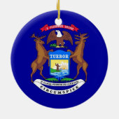 Ornament met de vlag van Michigan (Achterkant)