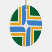 Ornament met de vlag van Portland, Oregon, Verenig (Rechts)