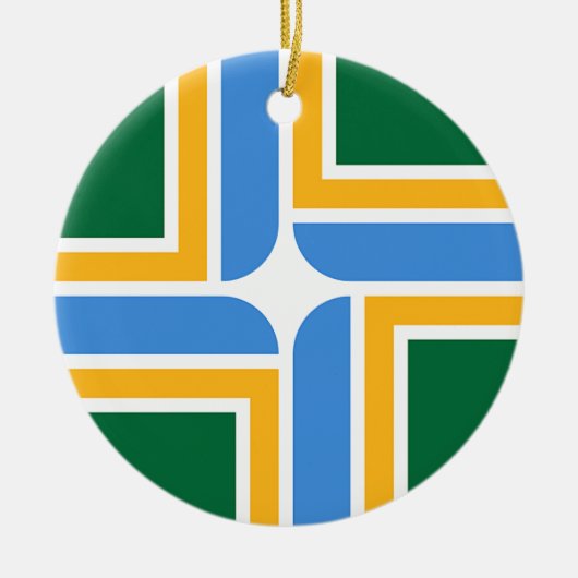 Ornament met de vlag van Portland, Oregon, Verenig (Voorkant)