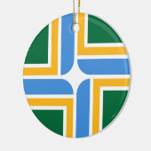 Ornament met de vlag van Portland, Oregon, Verenig (Links)