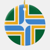 Ornament met de vlag van Portland, Oregon, Verenig (Achterkant)