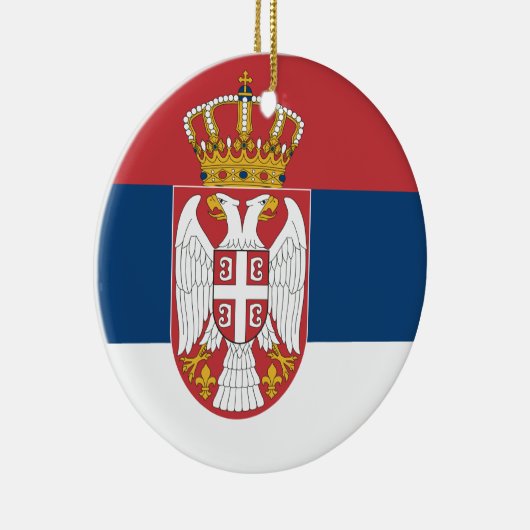Ornament met de vlag van Servië (Rechts)