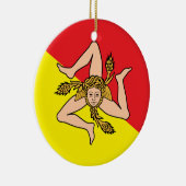 Ornament met de vlag van Sicilië, Italië (Rechts)