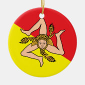 Ornament met de vlag van Sicilië, Italië (Voorkant)