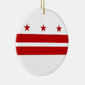 Ornament met de vlag van Washington DC (Rechts)