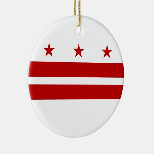 Ornament met de vlag van Washington DC (Rechts)
