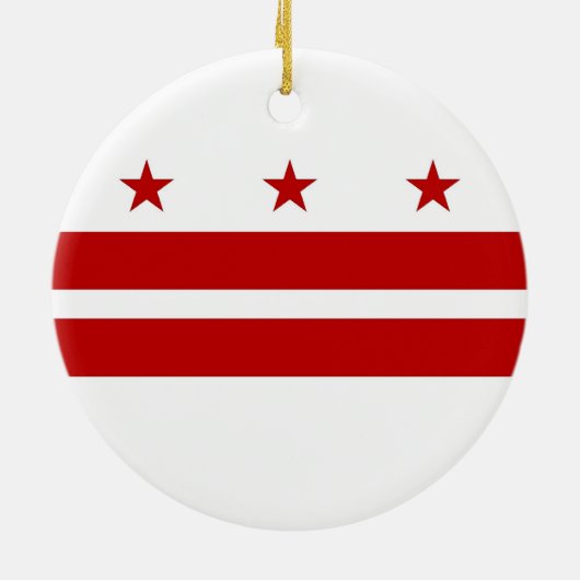 Ornament met de vlag van Washington DC (Achterkant)