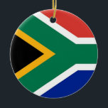Ornament met de vlag van Zuid-Afrika<br><div class="desc">Elegant ornament met vlag van Zuid-Afrika. Dit product is aanpasbaar.</div>