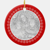 Ornament met dubbele kerstfoto's | afbeeldingen to (Achterkant)