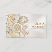 Ornament met een levensduur - Pearl en Gold Visitekaartje (Voorkant)