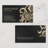 Ornament met een levensduur - Pearl en Gold Visitekaartje (Voorkant / Achterkant)