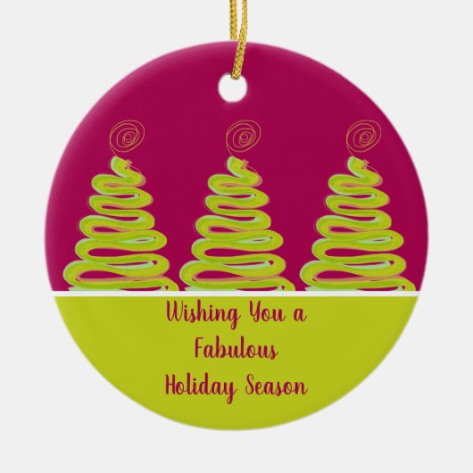 Ornament met een prachtige kerstboom (Voorkant)
