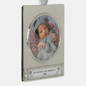Ornament met eerste kerstfoto's voor baby's verzilverd banner ornament (Rechts)