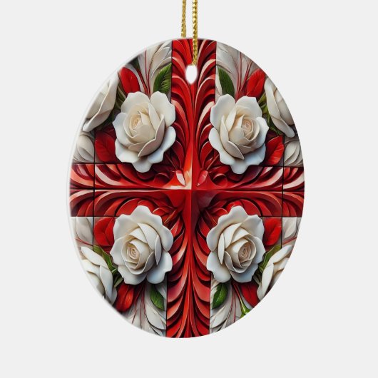 Ornament met Engels Rozen Design (Rechts)