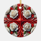 Ornament met Engels Rozen Design (Voorkant)