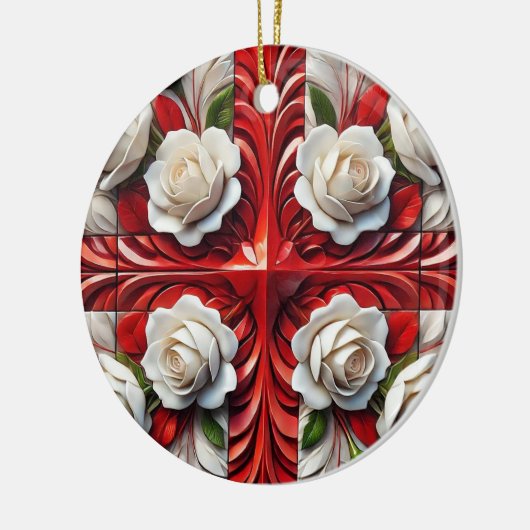 Ornament met Engels Rozen Design (Links)
