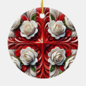 Ornament met Engels Rozen Design (Achterkant)