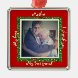 Ornament met familie, kerstversiering moeder