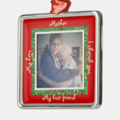 Ornament met familie, kerstversiering moeder (Links)