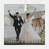 Ornament met foto's van modern gehuwd en verrukt (Achterkant)