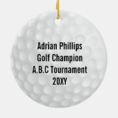 ornament met golfbal (Achterkant)