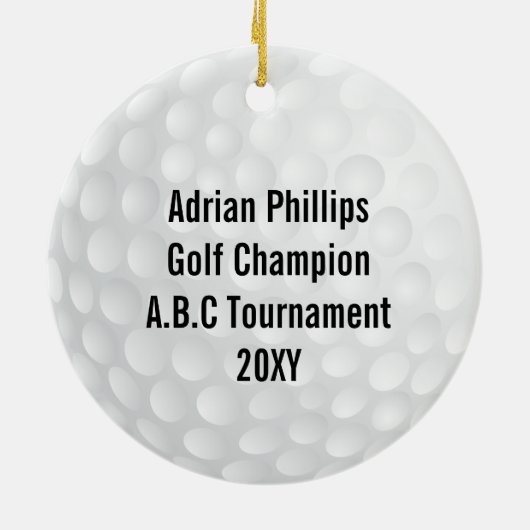 ornament met golfbal (Achterkant)