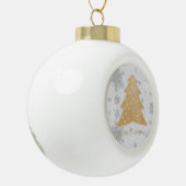 Ornament met gouden kerstboomstructuur (Links)