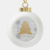Ornament met gouden kerstboomstructuur (Voorkant)