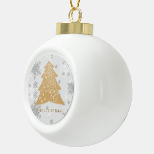 Ornament met gouden kerstboomstructuur (Rechts)