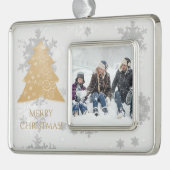 Ornament met gouden kerstboomstructuur (Links)