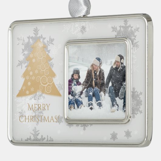 Ornament met gouden kerstboomstructuur (Links)