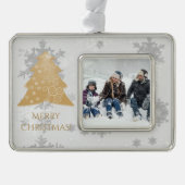 Ornament met gouden kerstboomstructuur (Voorkant)