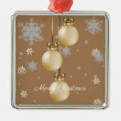 Ornament met gouden kerstsierfeestdagen (Voorkant)