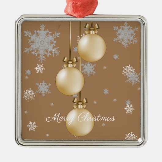 Ornament met gouden kerstsierfeestdagen (Voorkant)