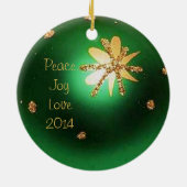 Ornament met Green Kerstbal Ball Star (Achterkant)