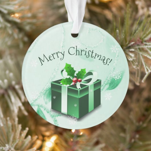 Ornament met groene kerstcadeaus (Boom)