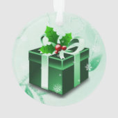 Ornament met groene kerstcadeaus (achterkant)