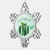 Ornament met groene kerstcadeaus (Rechts)