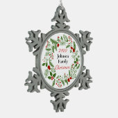 Ornament met jaarlijkse sneeuwvlokbekleding (Links)