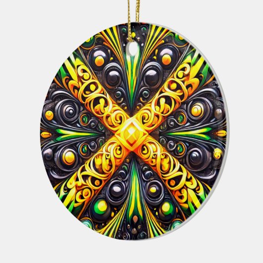 Ornament met Jamaicaanse kleuren Design (Links)
