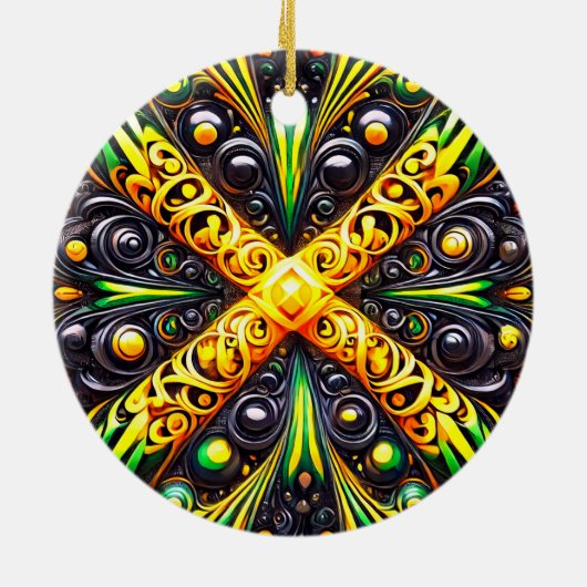 Ornament met Jamaicaanse kleuren Design (Achterkant)