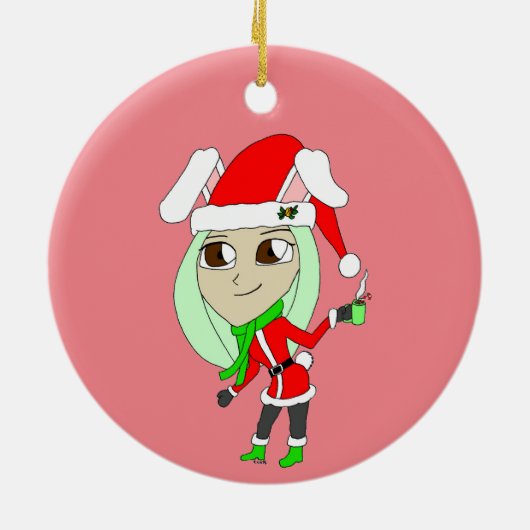 ornament met keramische keramische feestdagen (Achterkant)