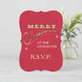 Ornament met kerst voor fijne kerst - RSVP Kaart (Staand voorkant)