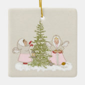 Ornament met kerstangels (Voorkant)