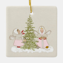 Ornament met kerstangels