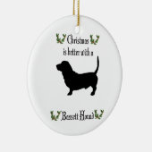 Ornament met kerstbasset Hound Dog (Rechts)