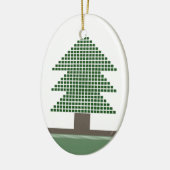Ornament met kerstbomen (Links)