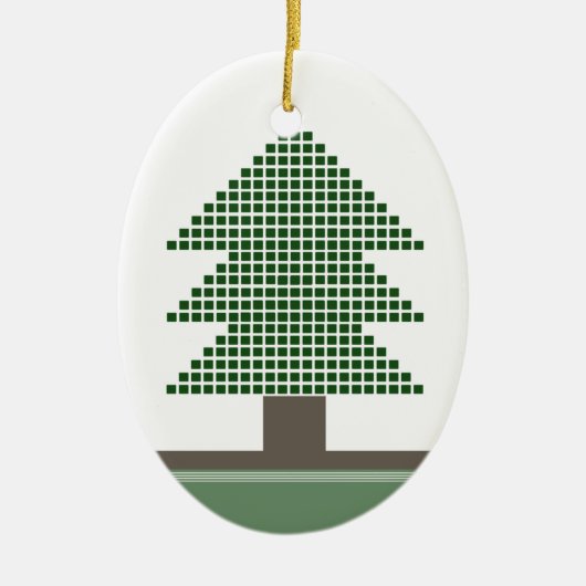 Ornament met kerstbomen (Voorkant)